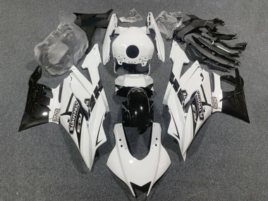 Buy 2022-2024 White Glossy Black Yamaha YZF R3/R25 Motorcycle Fairings UK