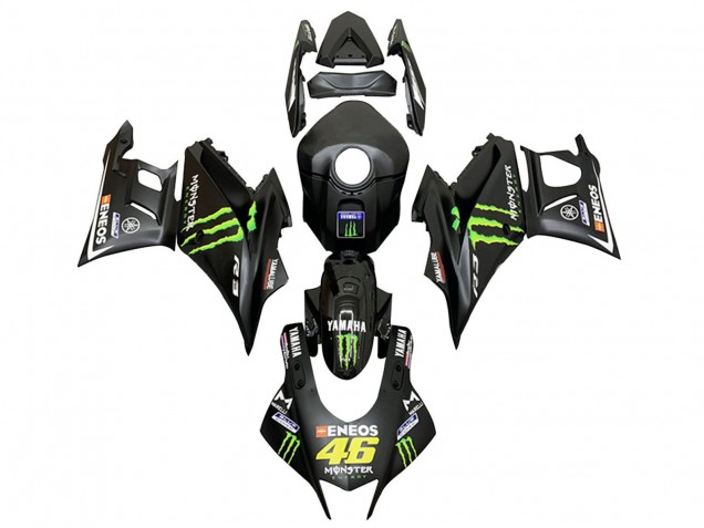 2022-2024 Black Green Monster ENEOS 46 Yamaha YZF R3/R25 Motorcycle Fairings UK