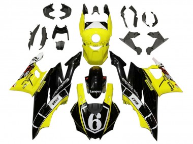 Buy 2022-2024 Yellow White Black Lenovo 6 Yamaha YZF R3/R25 Motorcycle Fairings UK