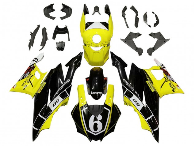 2022-2024 Yellow White Black Lenovo 6 Yamaha YZF R3/R25 Motorcycle Fairings UK