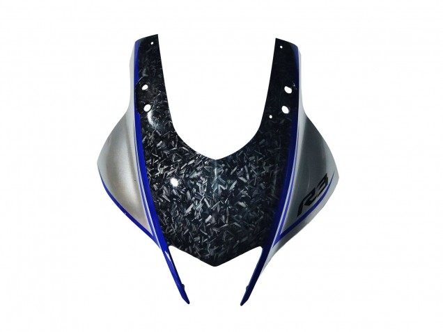 2022-2024 Marble Black Silver Blue Forged Carbon Fiber Style Yamaha YZF R3/R25 Motorcycle Fairings UK