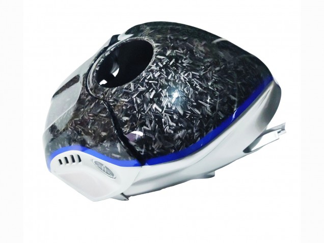 2022-2024 Marble Black Silver Blue Forged Carbon Fiber Style Yamaha YZF R3/R25 Motorcycle Fairings UK