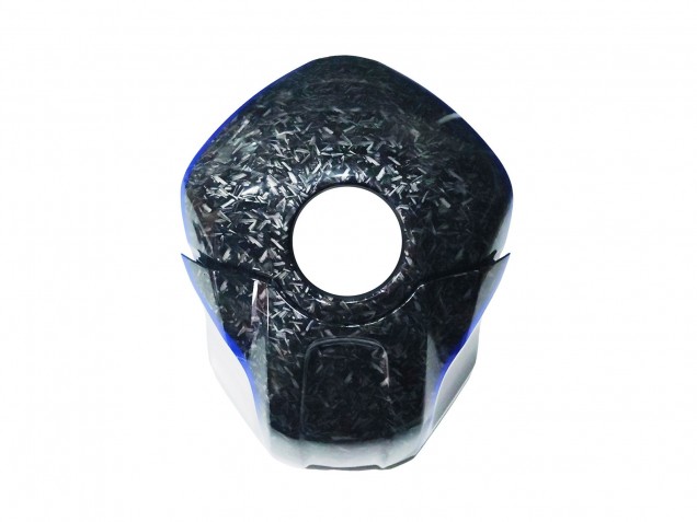 2022-2024 Marble Black Silver Blue Forged Carbon Fiber Style Yamaha YZF R3/R25 Motorcycle Fairings UK