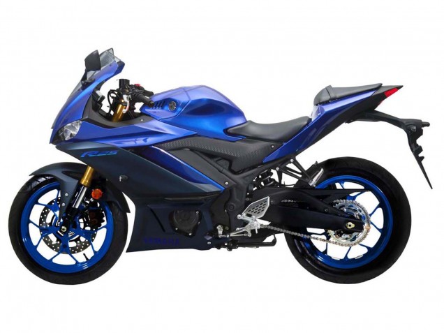 2022-2024 Blue Matte Black Yamaha YZF R3/R25 Motorcycle Fairing UK