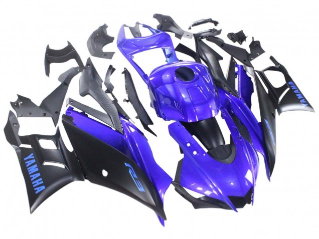 2022-2024 Blue Matte Black Yamaha YZF R3/R25 Motorcycle Fairing UK