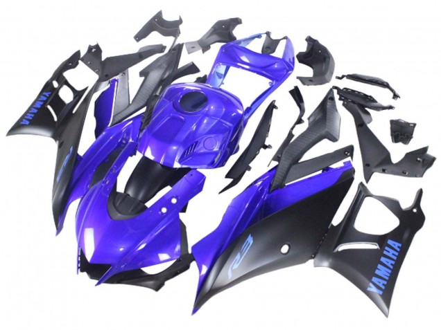 2022-2024 Blue Matte Black Yamaha YZF R3/R25 Motorcycle Fairing UK