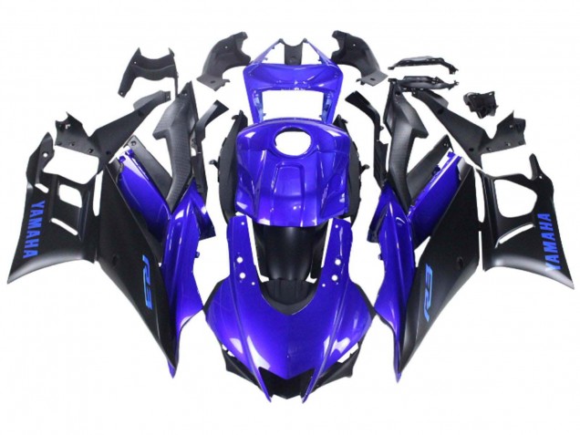 2022-2024 Blue Matte Black Yamaha YZF R3/R25 Motorcycle Fairing UK