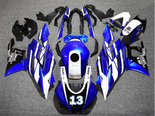 2022-2024 Blue White Black Petronas Yamalube 13 Yamaha YZF R3/R25 Motorcycle Fairings UK