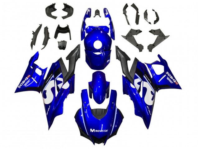 2022-2024 Blue White Black MoviStar ENEOS Yamaha YZF R3/R25 Motorcycle Fairings UK