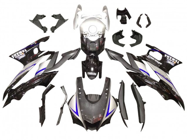 2022-2024 Silver Blue Black Carbon Fiber Style Yamaha YZF R3/R25 Motorcycle Fairing Kits UK