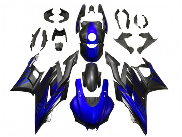 2022-2024 Blue Matte Black Yamaha YZF R3/R25 Motorcycle Fairings UK