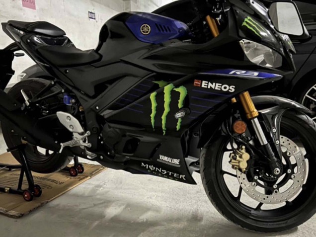 2022-2024 Blue Black Green Monster Yamalube ENEOS Yamaha YZF R3/R25 Motorcycle Fairings UK