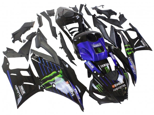 2022-2024 Blue Green Black Monster Yamalube ENEOS Yamaha YZF R3/R25 Motorcycle Fairings UK