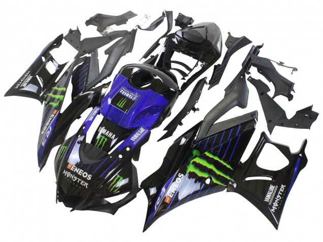 2022-2024 Blue Green Black Monster Yamalube ENEOS Yamaha YZF R3/R25 Motorcycle Fairings UK