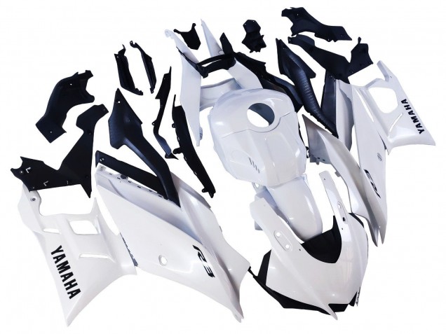 2022-2024 White Yamaha YZF R3/R25 Motorcycle Fairings UK
