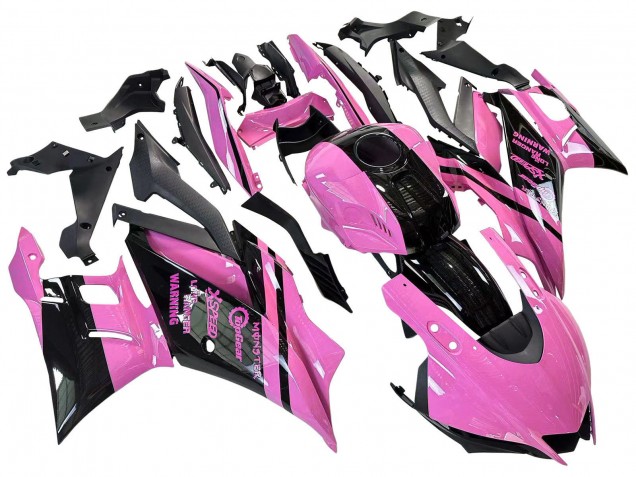 2022-2024 Pink Glossy Black Monster Yamaha YZF R3/R25 Motorcycle Fairings UK