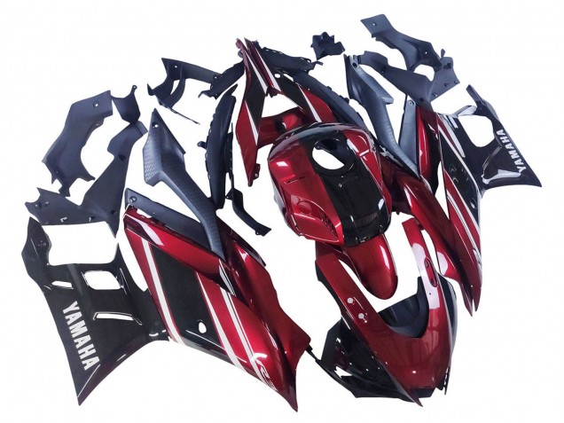 2022-2024 Red White Glossy Black Yamaha YZF R3/R25 Motorcycle Fairing UK