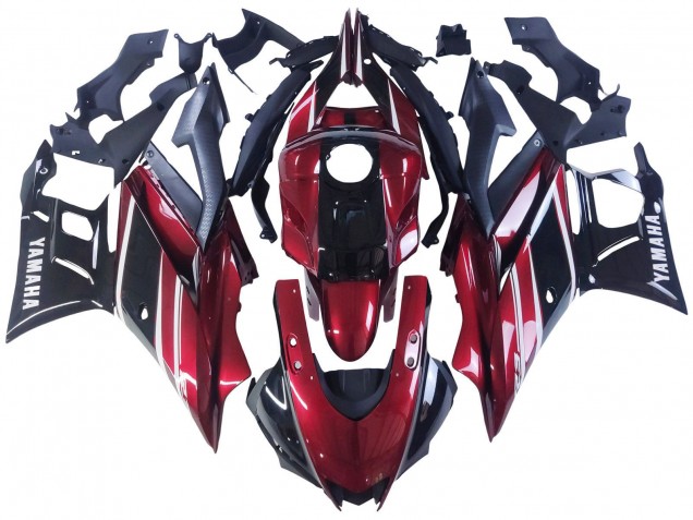 2022-2024 Red White Glossy Black Yamaha YZF R3/R25 Motorcycle Fairing UK