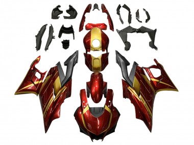 Buy 2022-2024 Red Gold Matte Black Yamaha YZF R3/R25 Motorcycle Fairings UK