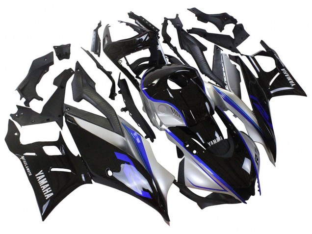 2022-2024 Silver Blue Glossy Black Yamaha YZF R3/R25 Motorcycle Fairings UK