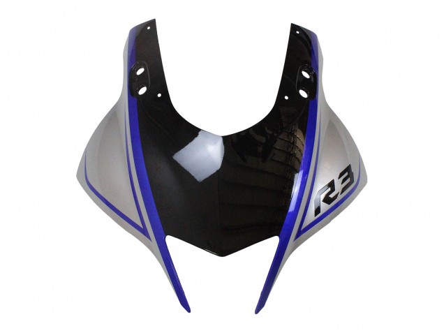 2022-2024 Silver Blue Glossy Black Yamaha YZF R3/R25 Motorcycle Fairings UK