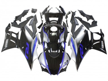 Buy 2022-2024 Silver Blue Glossy Black Yamaha YZF R3/R25 Motorcycle Fairings UK
