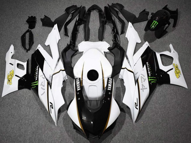 2022-2024 White Black Green Monster Yamaha YZF R3/R25 Motorcycle Fairings UK