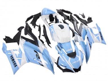 Buy 2022-2024 White Light Blue Yamaha YZF R3/R25 Motorcycle Fairings UK