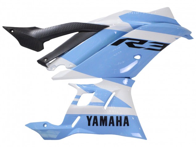 2022-2024 White Light Blue Yamaha YZF R3/R25 Motorcycle Fairings UK