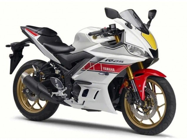 2022-2024 White Red Black Yamaha YZF R3/R25 Motorcycle Fairing UK