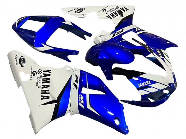 1998-1999 White Blue Black Yamaha YZF 1000 R1 Motorcycle Fairings UK