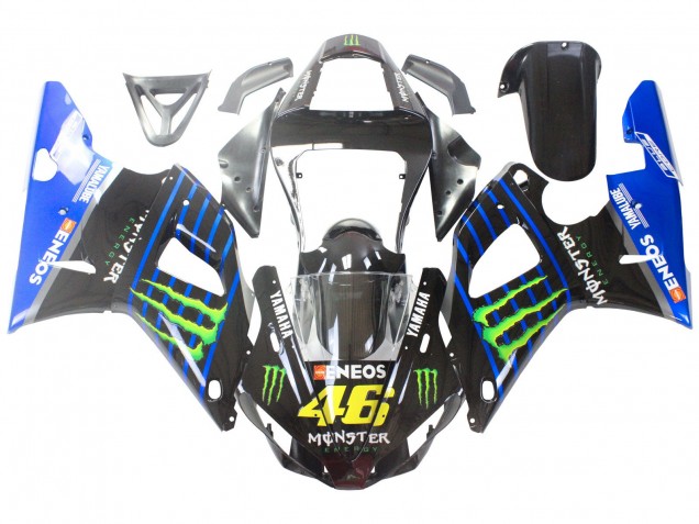 2000-2001 Blue Black Green Monster Yamalube ENEOS 46 Yamaha YZF 1000 R1 Motorcycle Fairings UK
