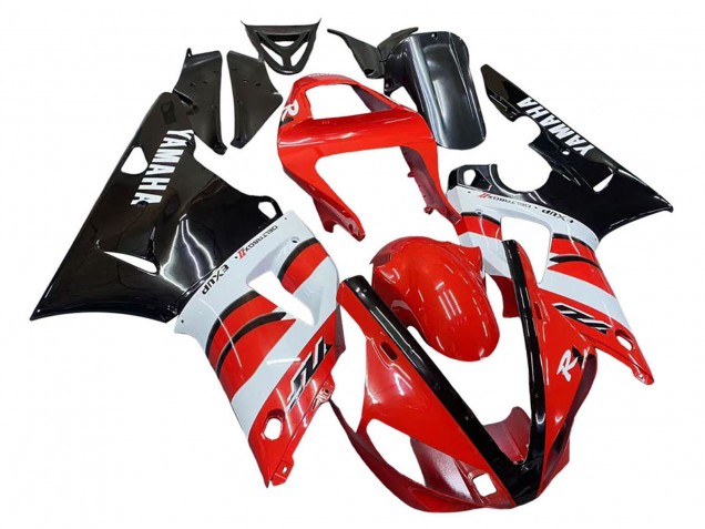 2000-2001 Red White Glossy Black Yamaha YZF 1000 R1 Motorcycle Fairings UK