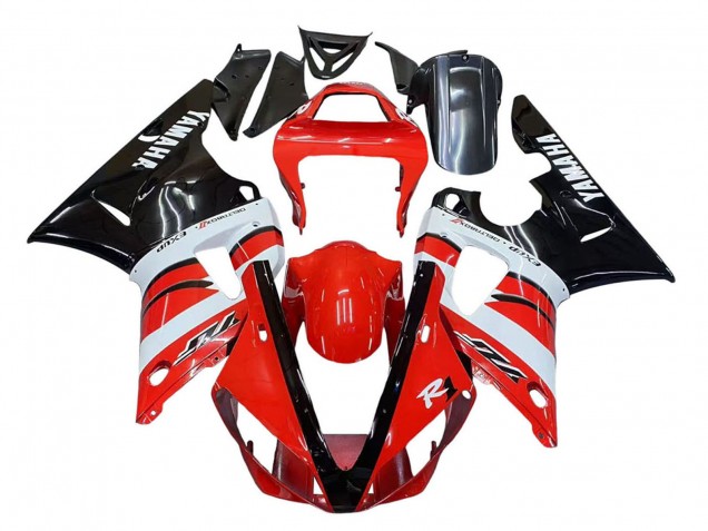 2000-2001 Red White Glossy Black Yamaha YZF 1000 R1 Motorcycle Fairings UK