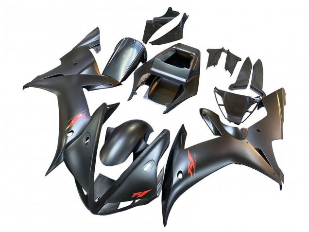 2002-2003 Matte Black Red Yamaha YZF 1000 R1 Motorcycle Fairings UK