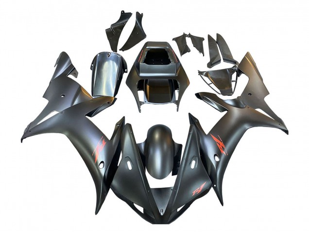 2002-2003 Matte Black Red Yamaha YZF 1000 R1 Motorcycle Fairings UK