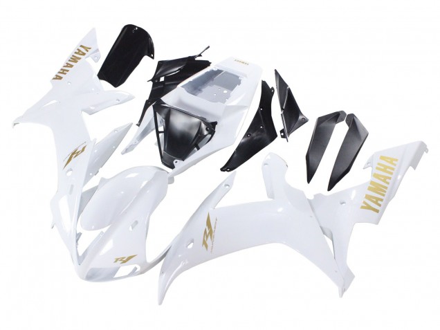 2002-2003 White Gold Decals Yamaha YZF 1000 R1 Motorcycle Fairings UK