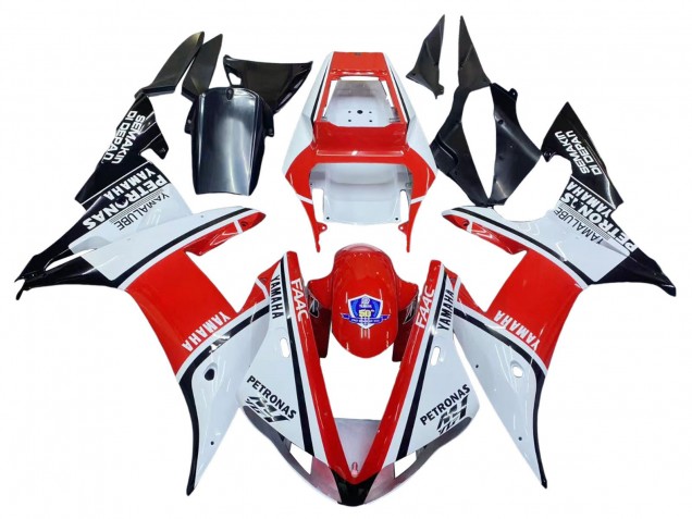 2002-2003 White Red Black Petronas Yamaha YZF 1000 R1 Motorcycle Fairings UK