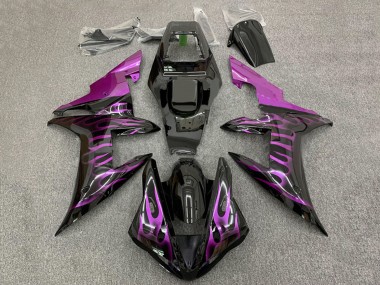Buy 2002-2003 Glossy Black Purple Flame Yamaha YZF 1000 R1 Motorcycle Fairings UK