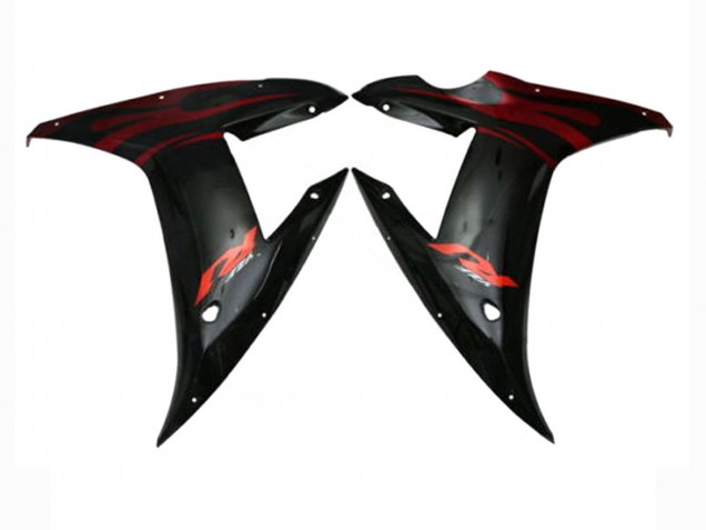 2002-2003 Red Black Flame Yamaha YZF 1000 R1 Motorcycle Fairings UK