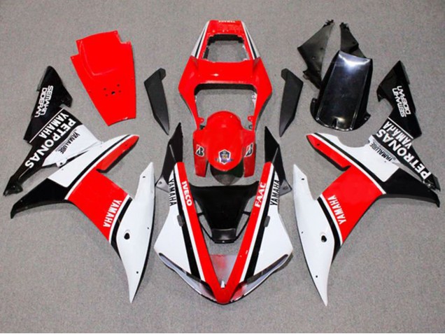 2002-2003 White Red Black Yamalube Petronas Yamaha YZF 1000 R1 Motorcycle Fairings UK