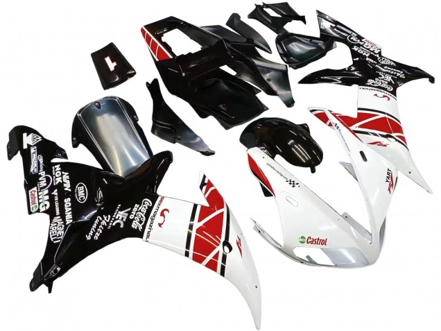 2002-2003 White Red Black Castrol Yamaha YZF 1000 R1 Motorcycle Fairings UK