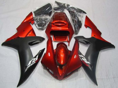 Buy 2002-2003 Red Matte Black Yamaha YZF 1000 R1 Motorcycle Fairings UK