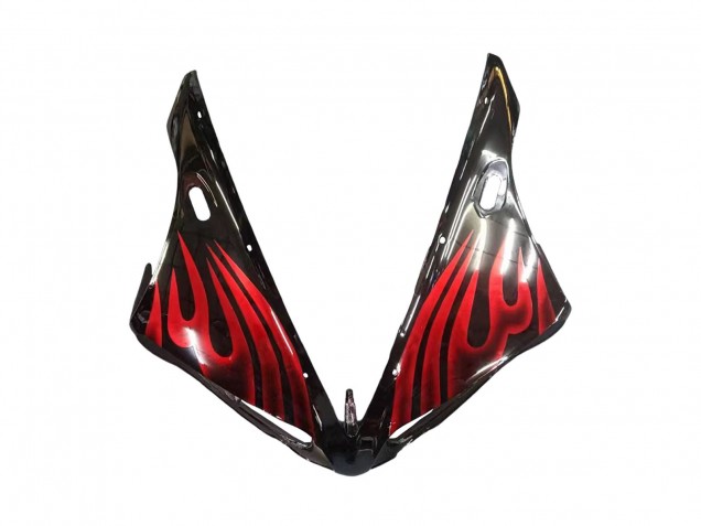 2004-2006 Glossy Black Red Flame Yamaha YZF 1000 R1 Motorcycle Fairings UK