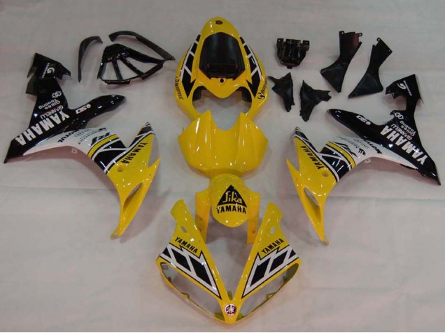 2004-2006 Yellow White Glossy Black Yamaha YZF 1000 R1 Motorcycle Fairings UK