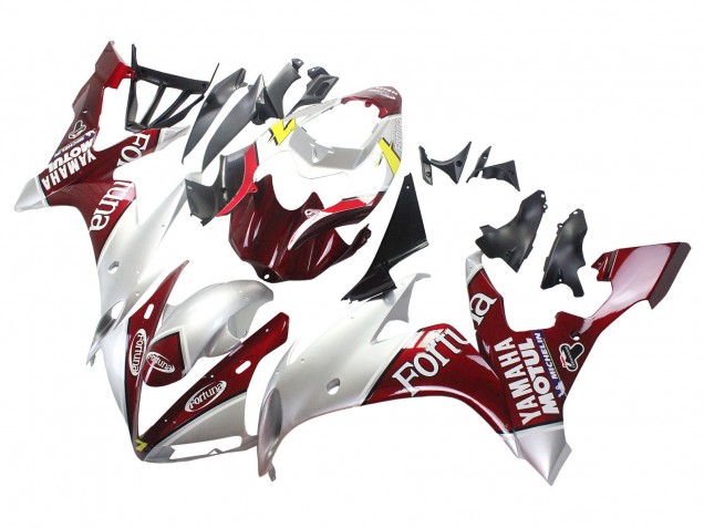 2004-2006 Silver Red Fortuna Motul Yamaha YZF 1000 R1 Motorcycle Fairings UK