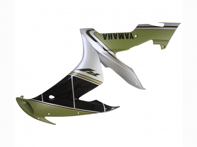 2004-2006 Light Gold White Glossy Black Yamaha YZF 1000 R1 Motorcycle Fairings UK