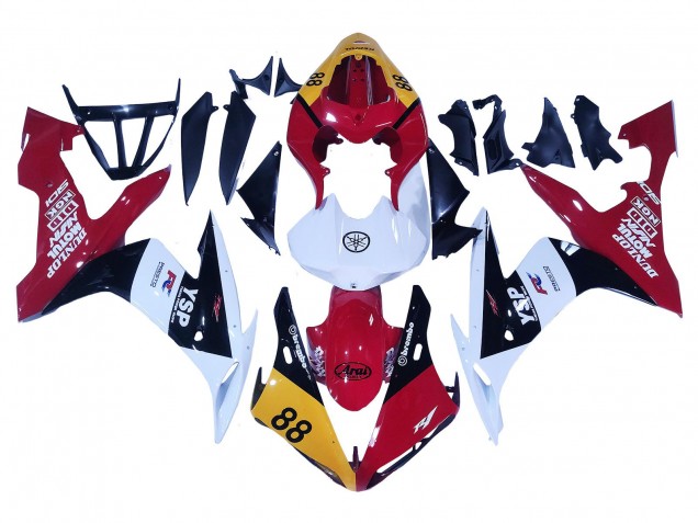 2004-2006 Yellow Red White Black YSP 88 Yamaha YZF 1000 R1 Motorcycle Fairings UK