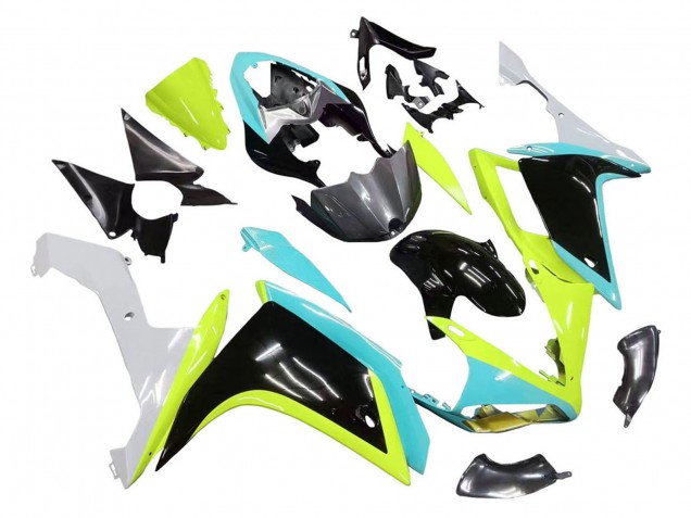 2007-2008 Light Blue Lime Green Black Yamaha YZF 1000 R1 Motorcycle Fairings UK
