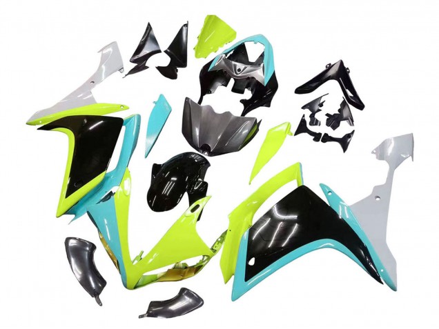 2007-2008 Light Blue Lime Green Black Yamaha YZF 1000 R1 Motorcycle Fairings UK